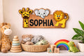 Personalized Safari Name Sign | Custom Animal Wall Decor | Jungle Kids Room or Nursery