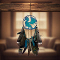 Dream Catcher Hanging with Feathers – Handmade Dragon Gift for Bedroom or Wall Handmade Wood Decor