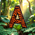 Personalized Tiger Print Wooden Letter | Nursery Wall Decor | Multi-Layer Custom Sign Handmade 3D Wood Sign