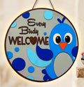 Every Birdy Welcome Sign | Spring Door Hanger | Layered Wooden Decor Handmade Wood Door Hanger