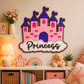 Princess Castle Wall Decor | Girls Room Sign | Nursery Wall Art | Layered Wooden Sign | Princess Bedroom Decor Handmade 3D Wood Sign