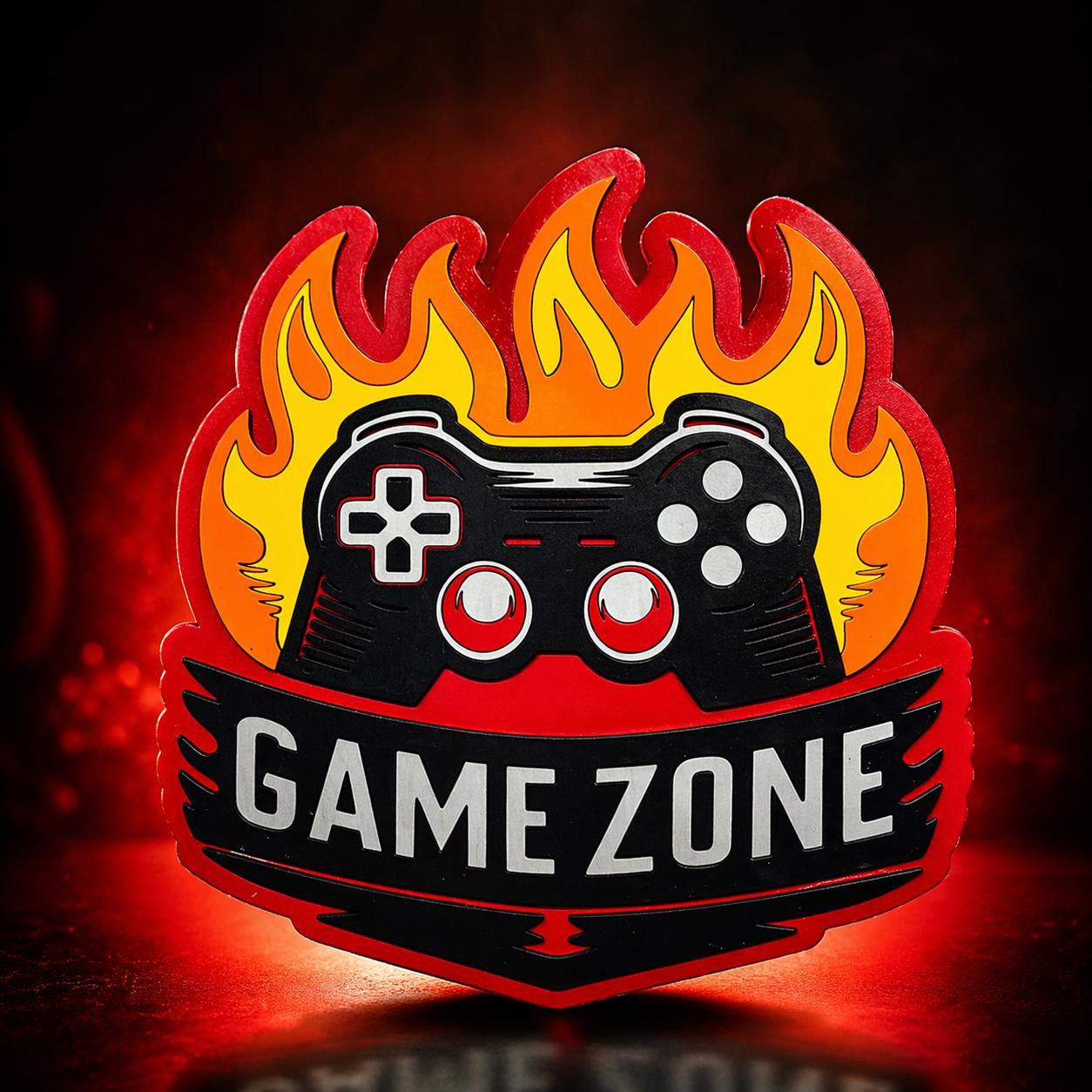 Game Zone Wall Sign | Gamer Room Decor | Boys Bedroom Wall Art | Gaming Room Sign | Teen Gamer Gift | Video Game Wall Decor | Gaming Setup Decor Handmade 3D Wood Sign