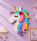Layered Unicorn Wall Decor | Pastel Unicorn Nursery Sign | Wooden Kids Room Wall Art | Unicorn Bedroom Decor | Playroom Wall Hanging